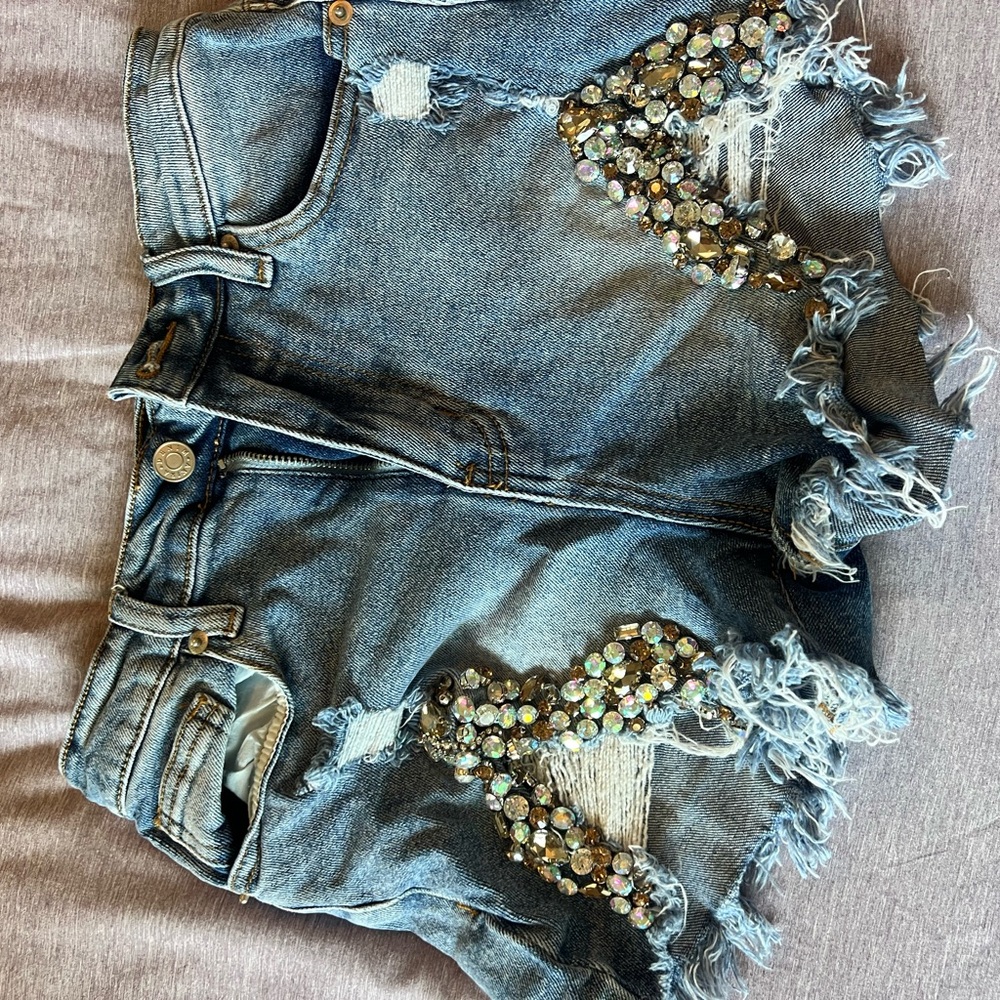 AKIRA Blue Denim Shorts